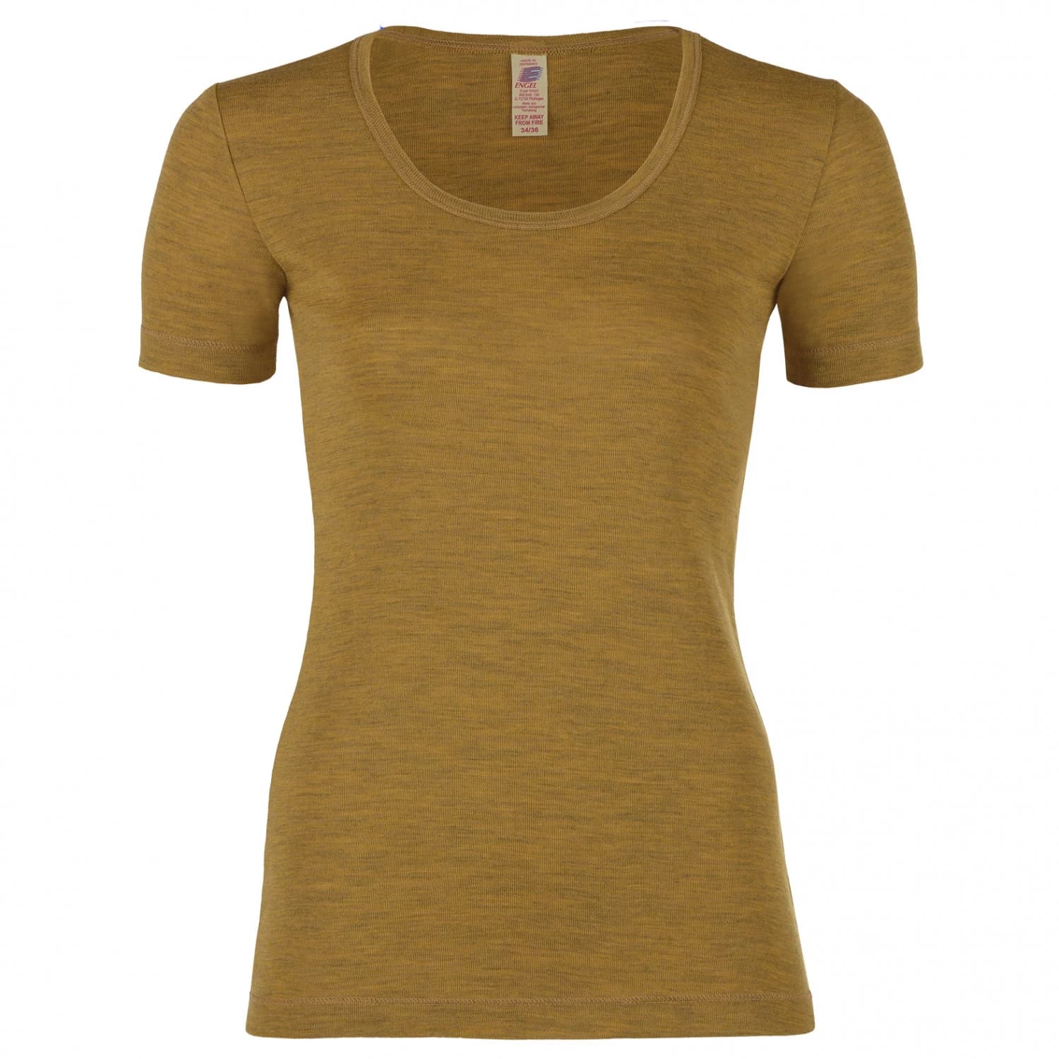 Дамско мериносово термобельо Engel Women's Shirt S/S Everyday base layer - Safran Melange