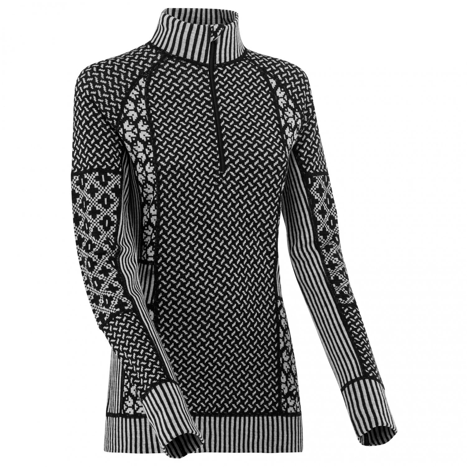 Дамско мериносово термобельо Kari Traa Women's Smekker Half-Zip Merino base layer - Black