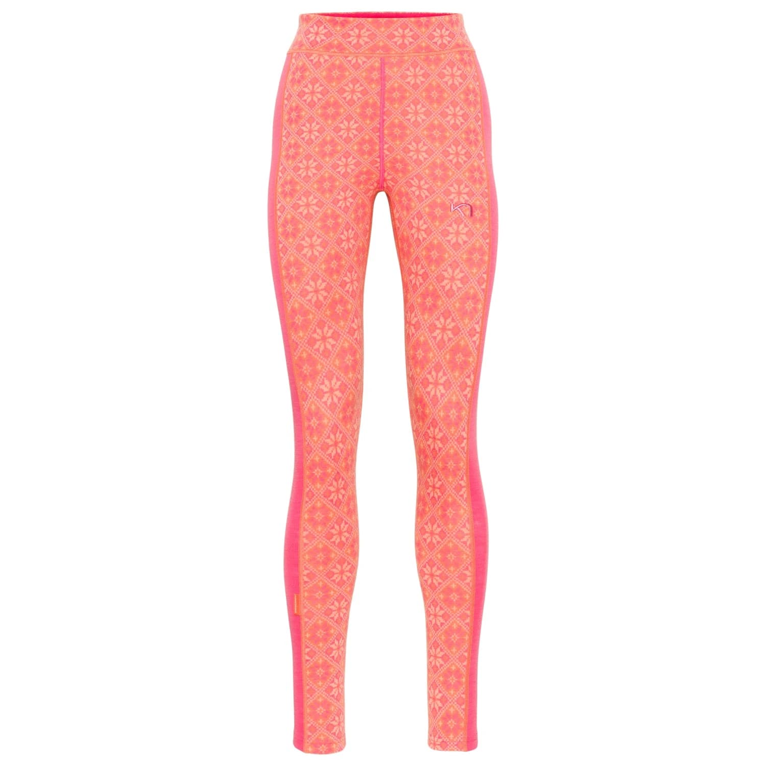 Дамско мериносово термобельо Kari Traa Women's Rose High Waist Pant Merino base layer - Bubblegum