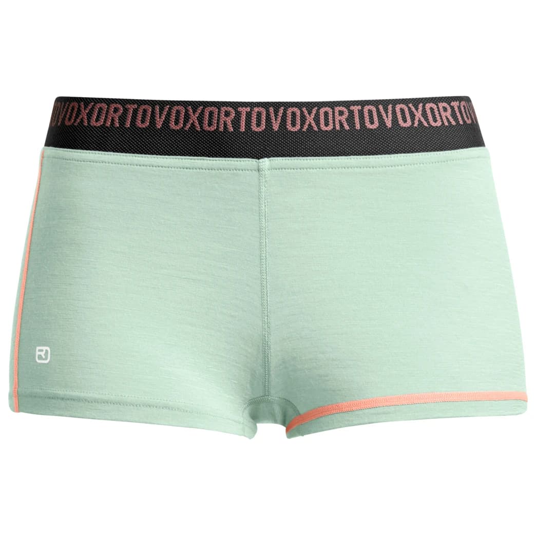 Дамско мериносово термобельо Ortovox Women's 185 Rock'N'Wool Hot Pants Merino base layer - Green Acid