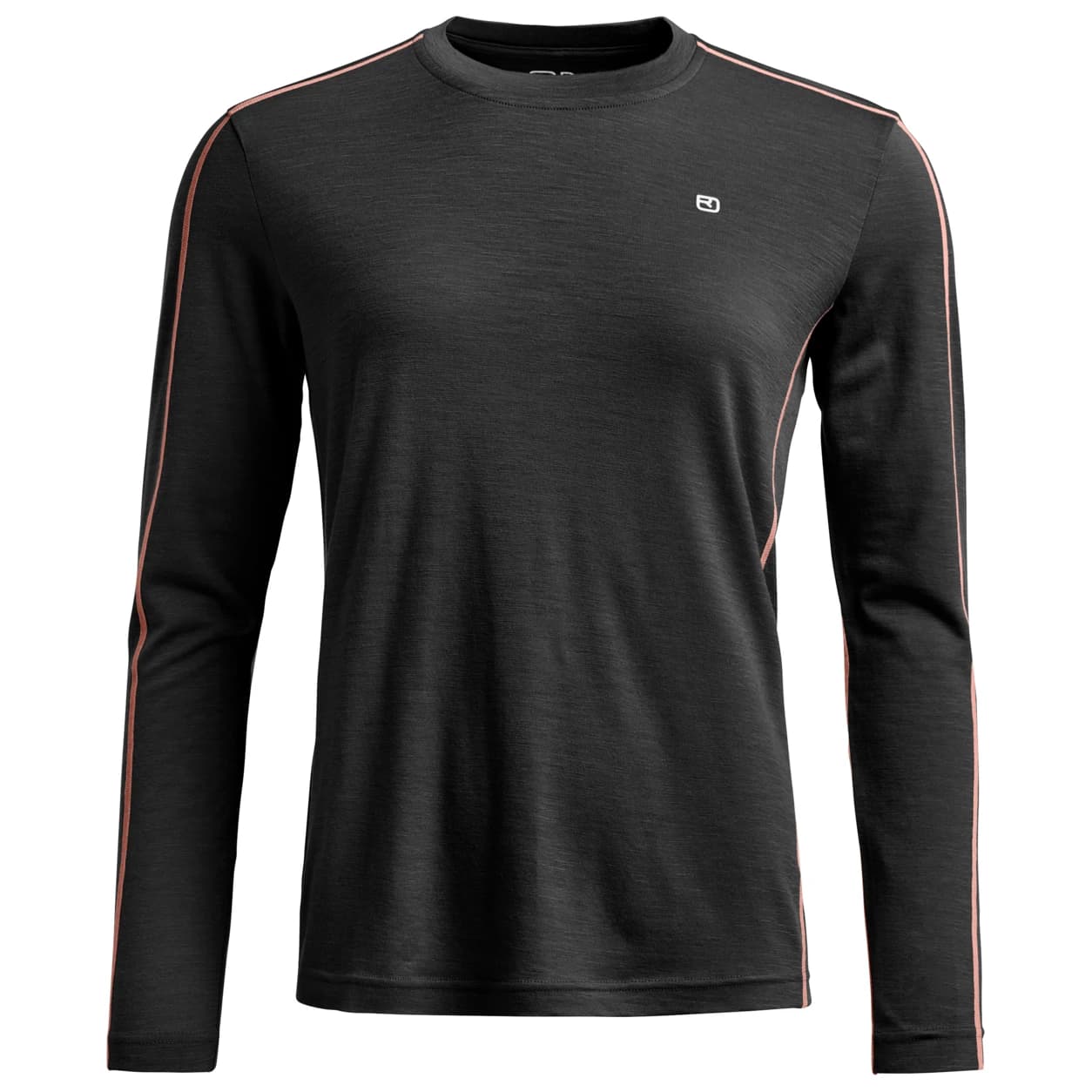 Дамско мериносово термобельо Ortovox Women's 185 Rock'N'Wool Long Sleeve Merino base layer - Black Raven