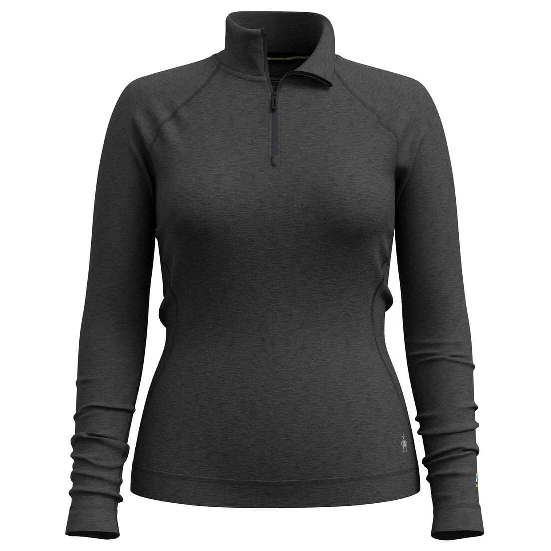 Дамско мериносово термобельо Smartwool Women's Classic Thermal Merino BL 1/4 Zip Boxed Merino base layer - Charcoal Heather