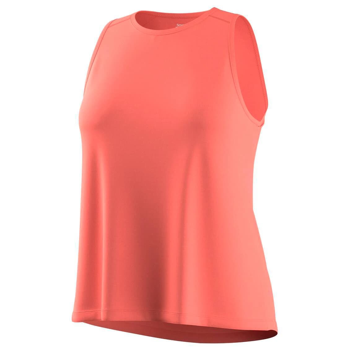 Дамски потник с широка презрамка Smartwool Women's Active Ultralite High Neck Tank Merino base layer - Coral Reef