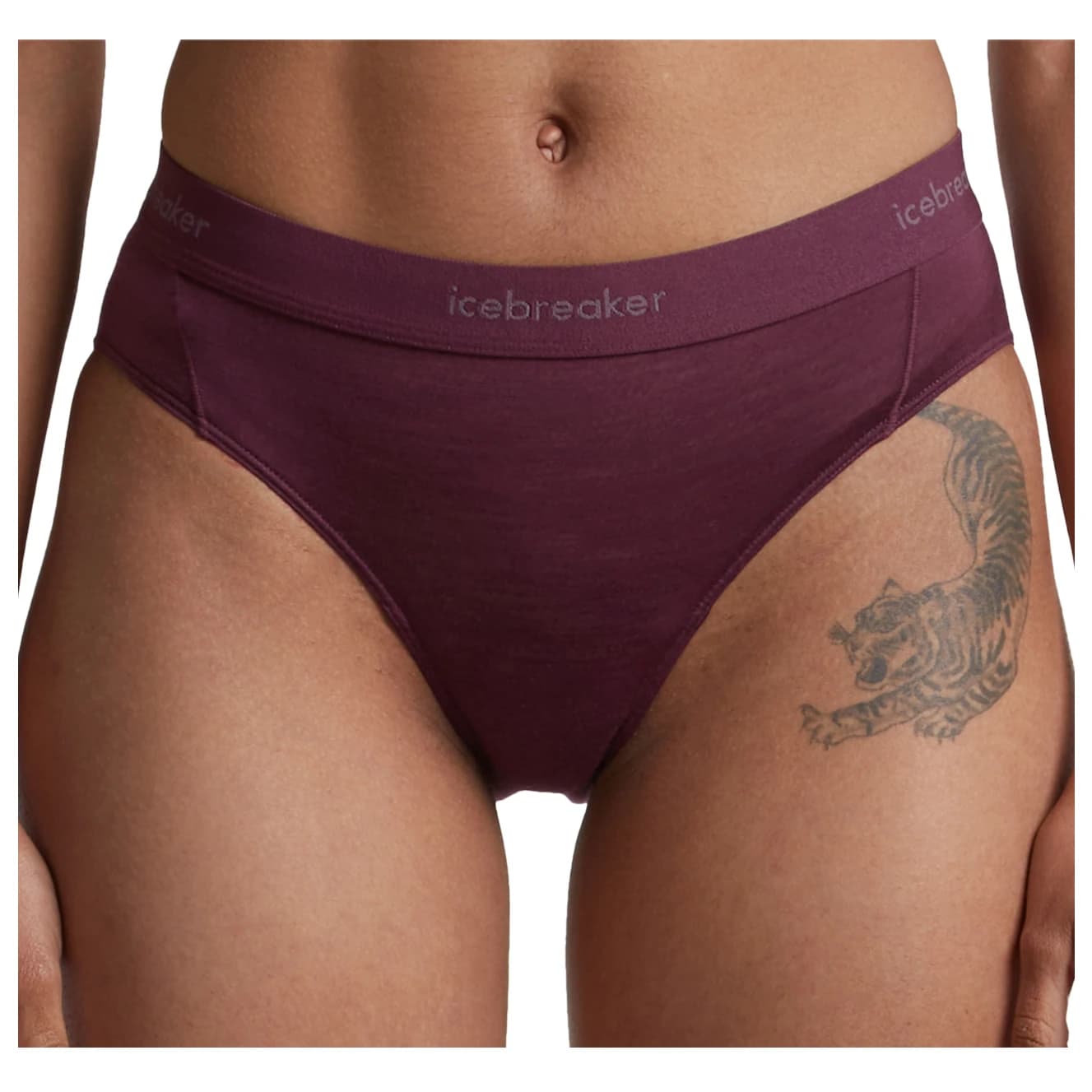 Дамско мериносово термобельо Icebreaker Women's 125 Cool-Lite Sprite Hipster Merino base layer - Dark Berry