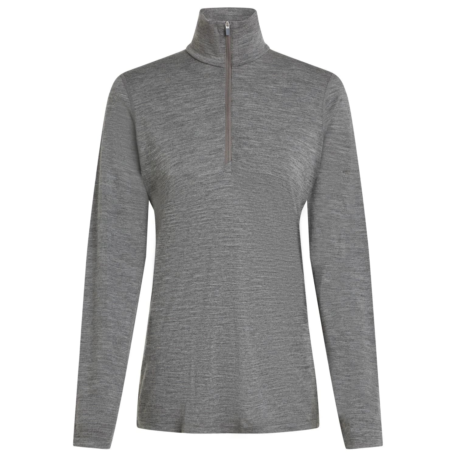 Дамско мериносово термобельо Icebreaker Women's 200 Oasis L/S Half Zip Merino longsleeve - Gritstone Heather / 013