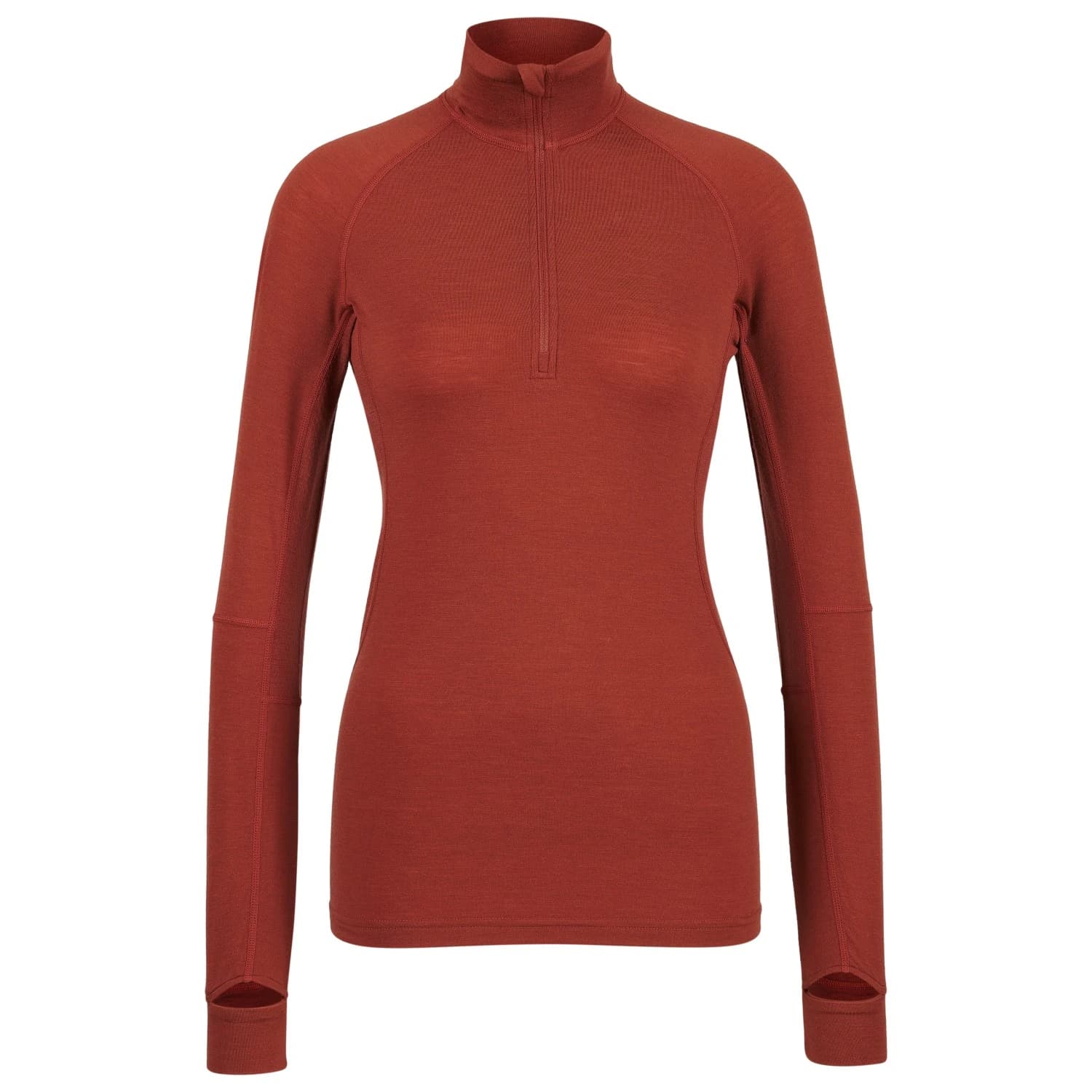 Дамска мериносова блуза Stoic Women's MerinoMesh150 SadjemSt. L/S Half Zip Merino base layer - Barn Red