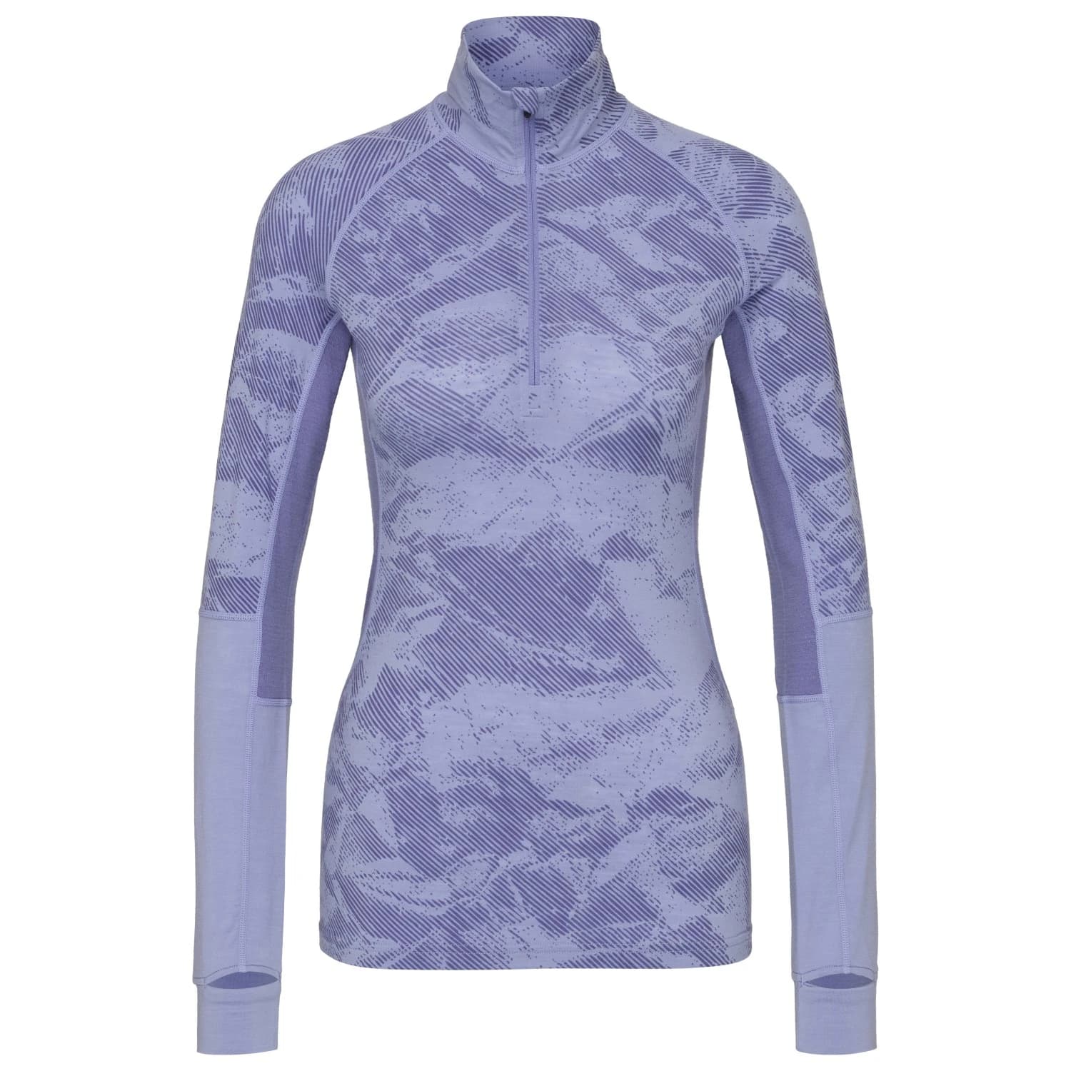 Мериносова блуза Stoic Women's MerinoMesh150 SadjemSt. L/S Half Zip Merino base layer - Blue Bell Purple AOP