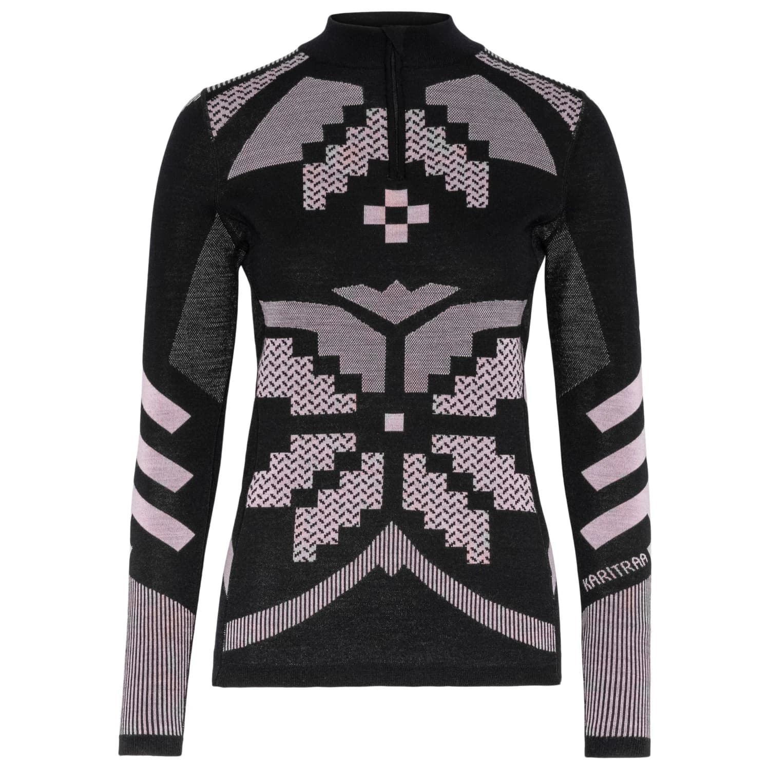 Дамско мериносово термобельо Kari Traa Women's Faith Half Zip Merino base layer - Black