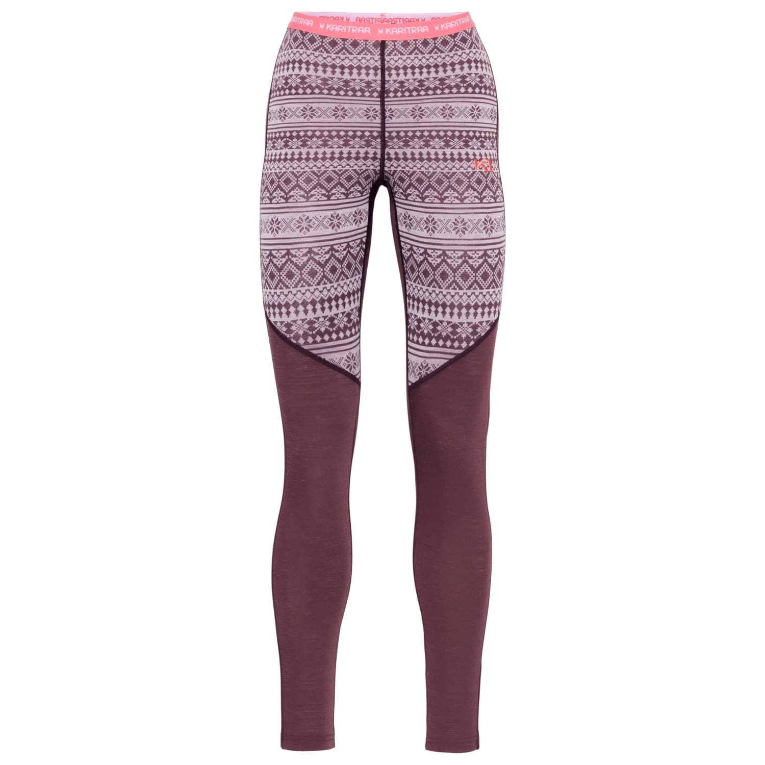 Дамско мериносово термобельо Kari Traa Women's Mina Pant Merino base layer - Cocoa Powder