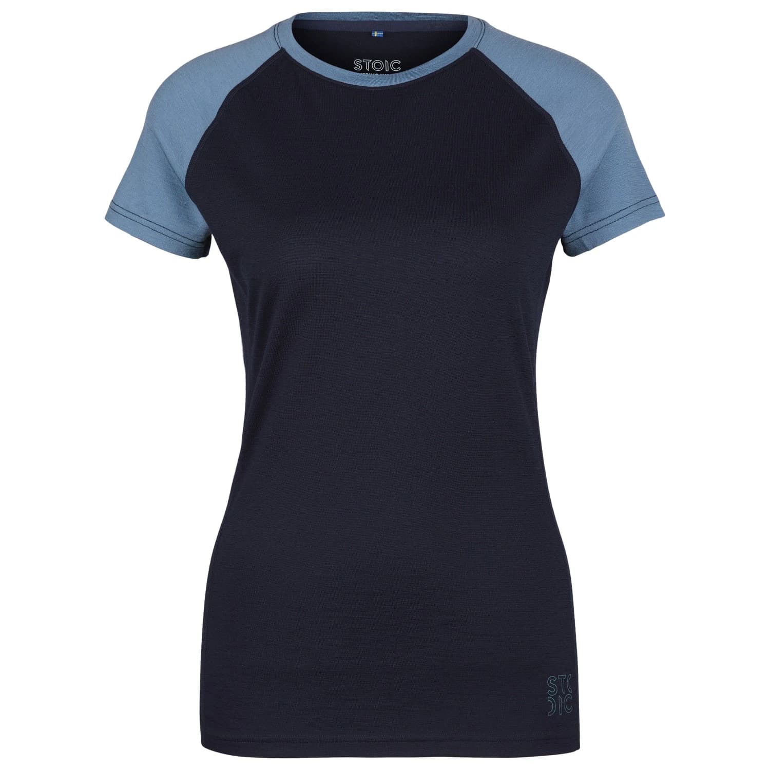Дамско мериносово термобельо Stoic Women's Merino180 BengtSt. S/S Merino base layer - Ocean Blue / Dark Navy