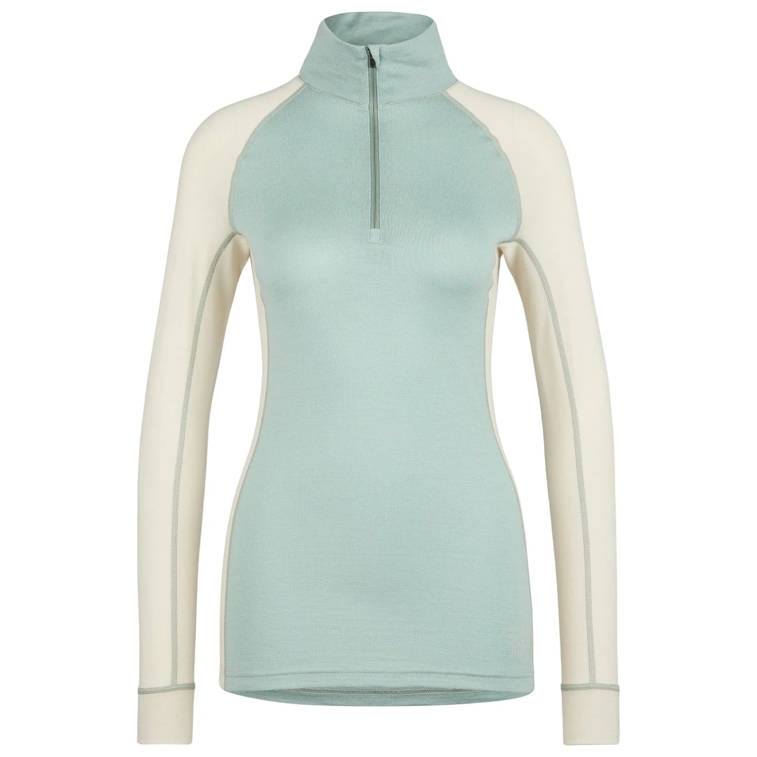 Дамско мериносово термобельо Stoic Women's Merino240 BengtSt. Half Zip Merino base layer - Iceberg Green / Stone Grey