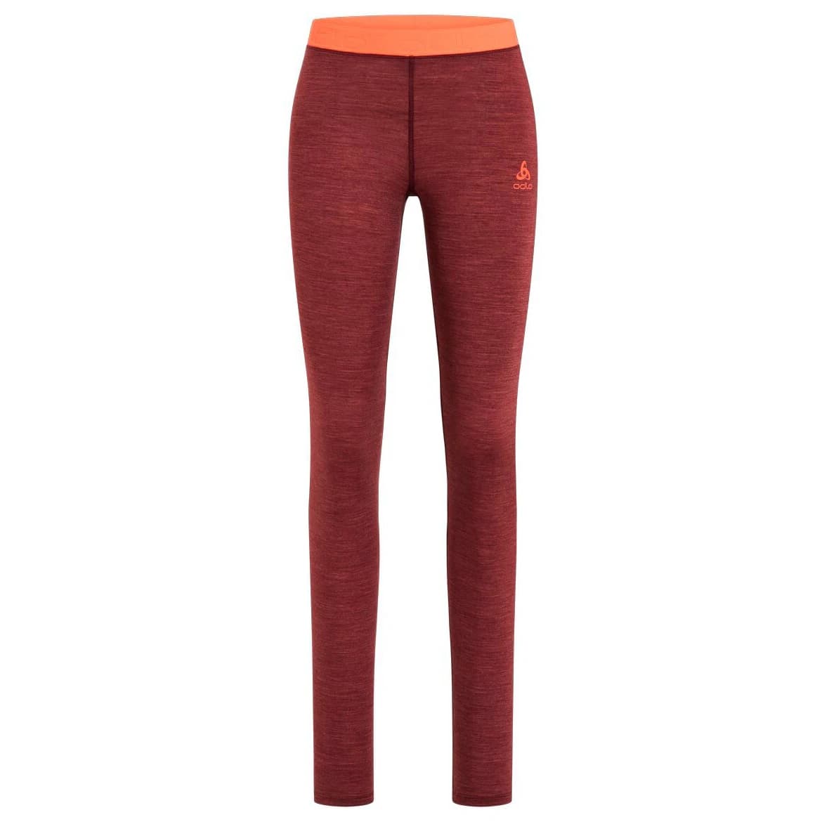Дамско мериносово термобельо Odlo Women's Natural Performance Wool 130 Base Layer Tights Merino base layer - Spiced Apple Melange / Live Wire