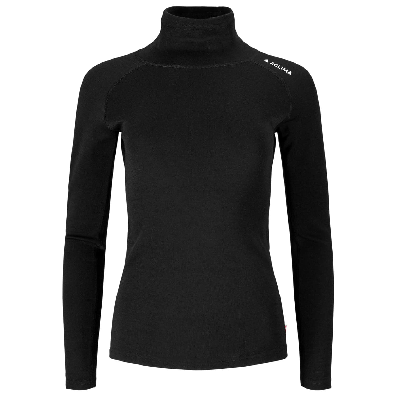Дамско мериносово термобельо Aclima Women's WarmWool Roll Neck Merino base layer - Jet Black