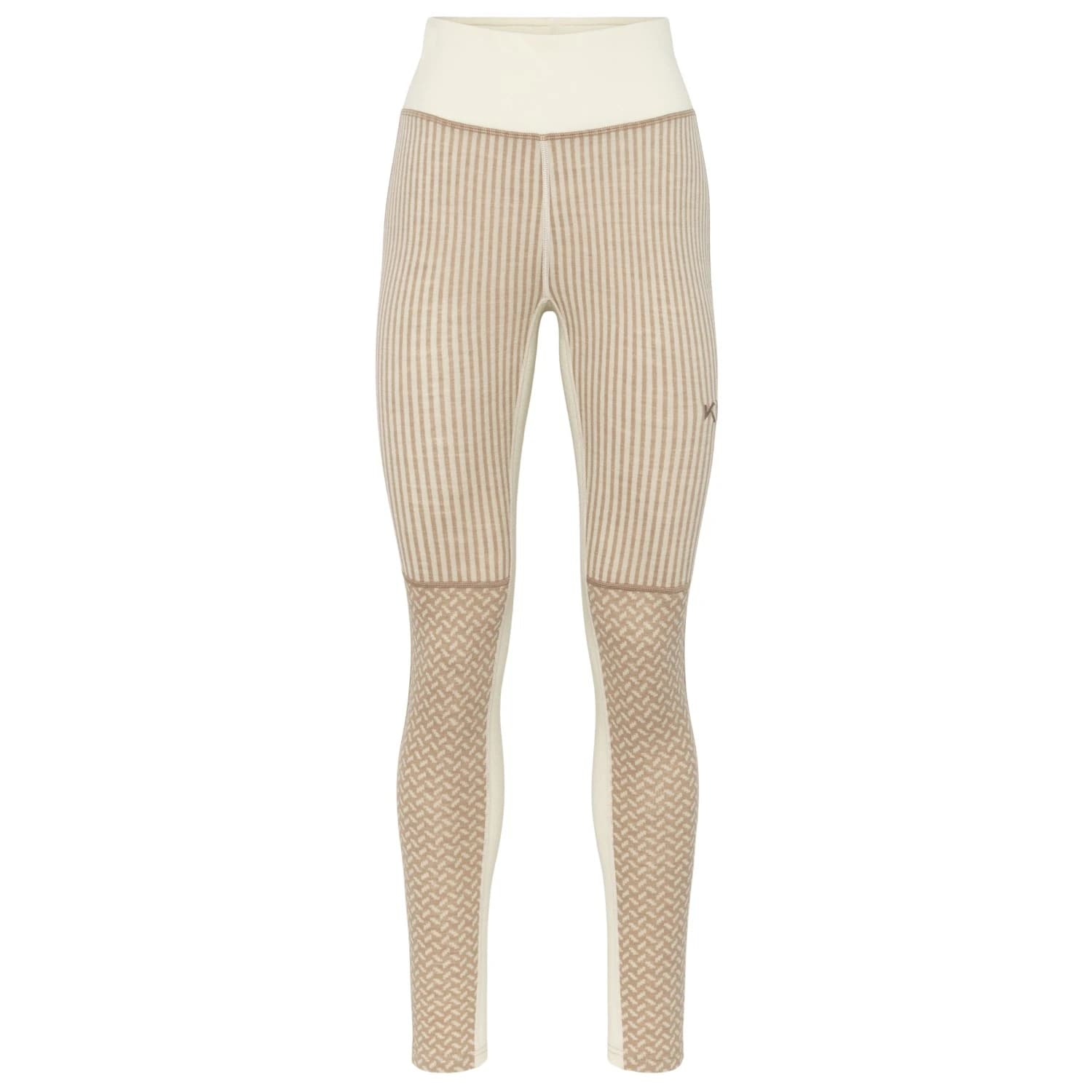 Дамско мериносово термобельо Kari Traa Women's Smekker High Waist Pants Merino base layer - Mocha