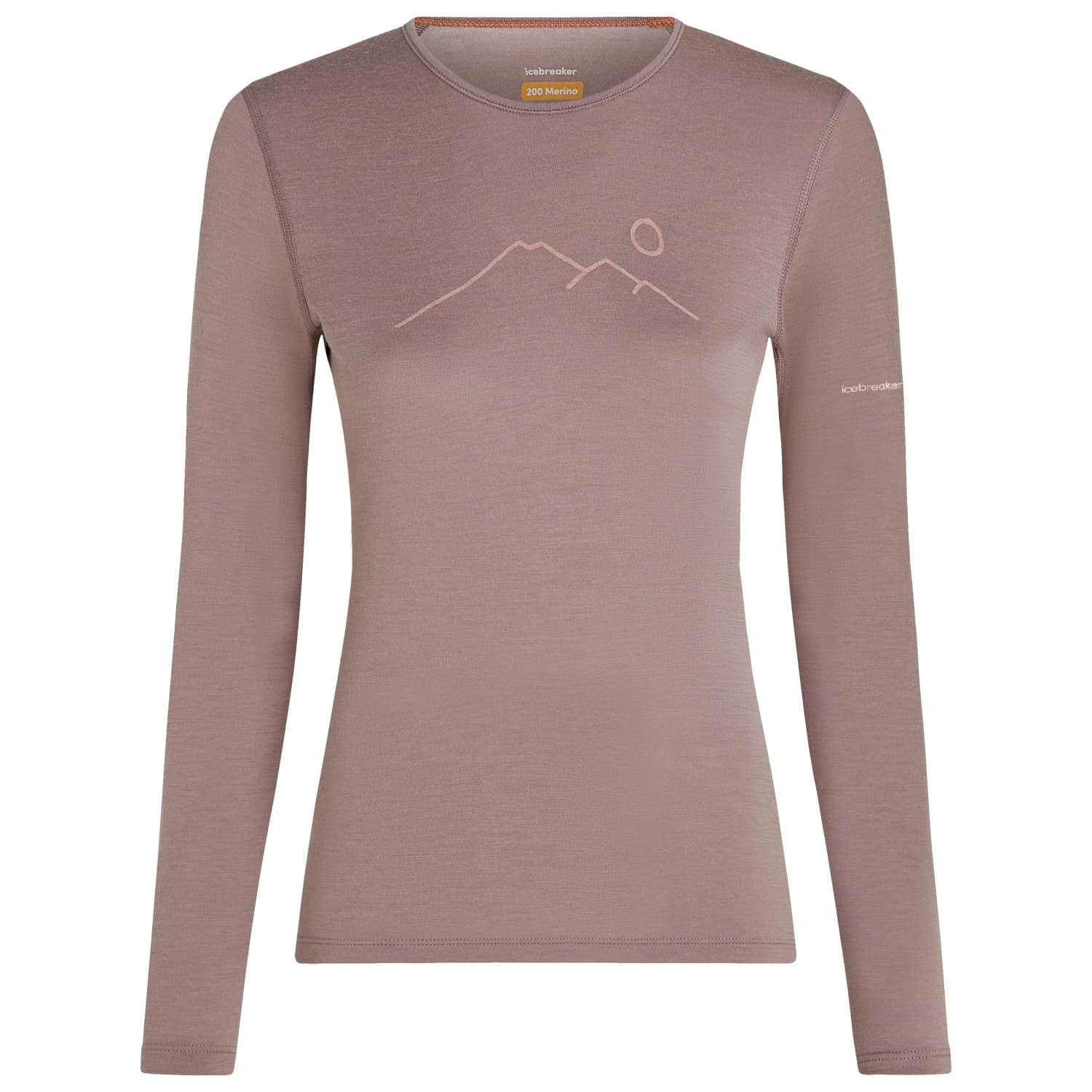 Дамско мериносово термобельо Icebreaker Women's Merino 200 Oasis L/S Crewe Rainer Ridge Merino base layer - Summit