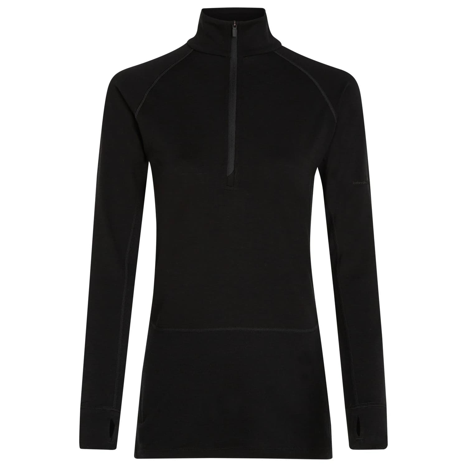 Дамско мериносово термобельо Icebreaker Women's Merino 200 Zoneknit L/S Half Zip Merino base layer - Black