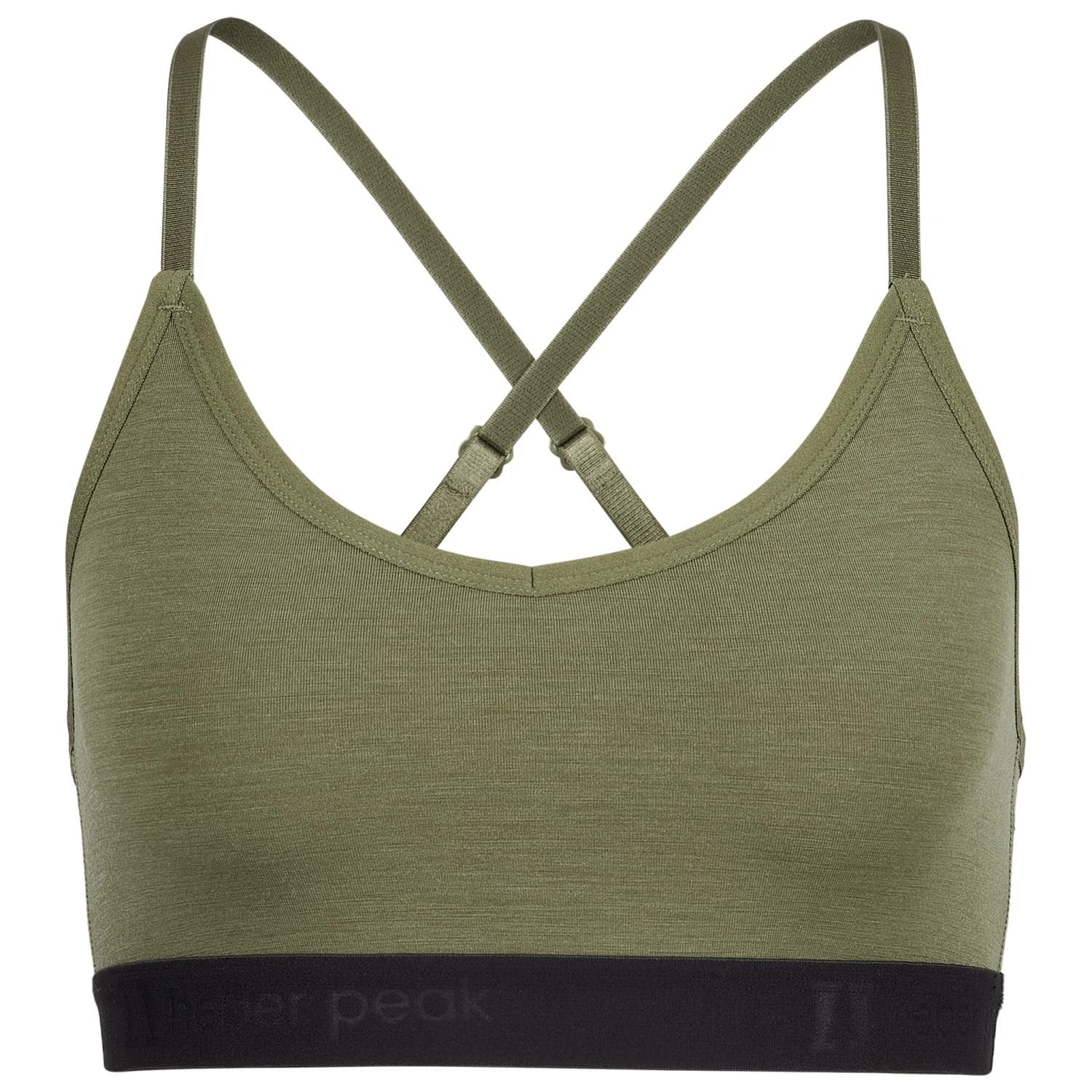 Дамско мериносово термобельо Heber peak Women's MerinoMix165 PineconeHe. Soft Bra Merino base layer - Lucky Green