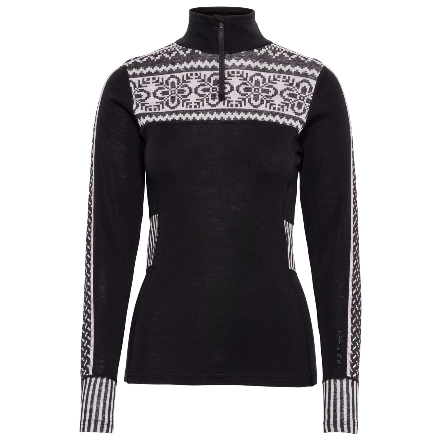 Дамско мериносово термобельо Kari Traa Women's Ines Half Zip Merino base layer - Black