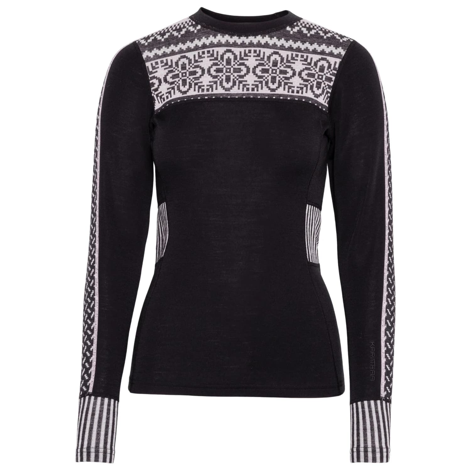 Дамско мериносово термобельо Kari Traa Women's Ines L/S Merino base layer - Black