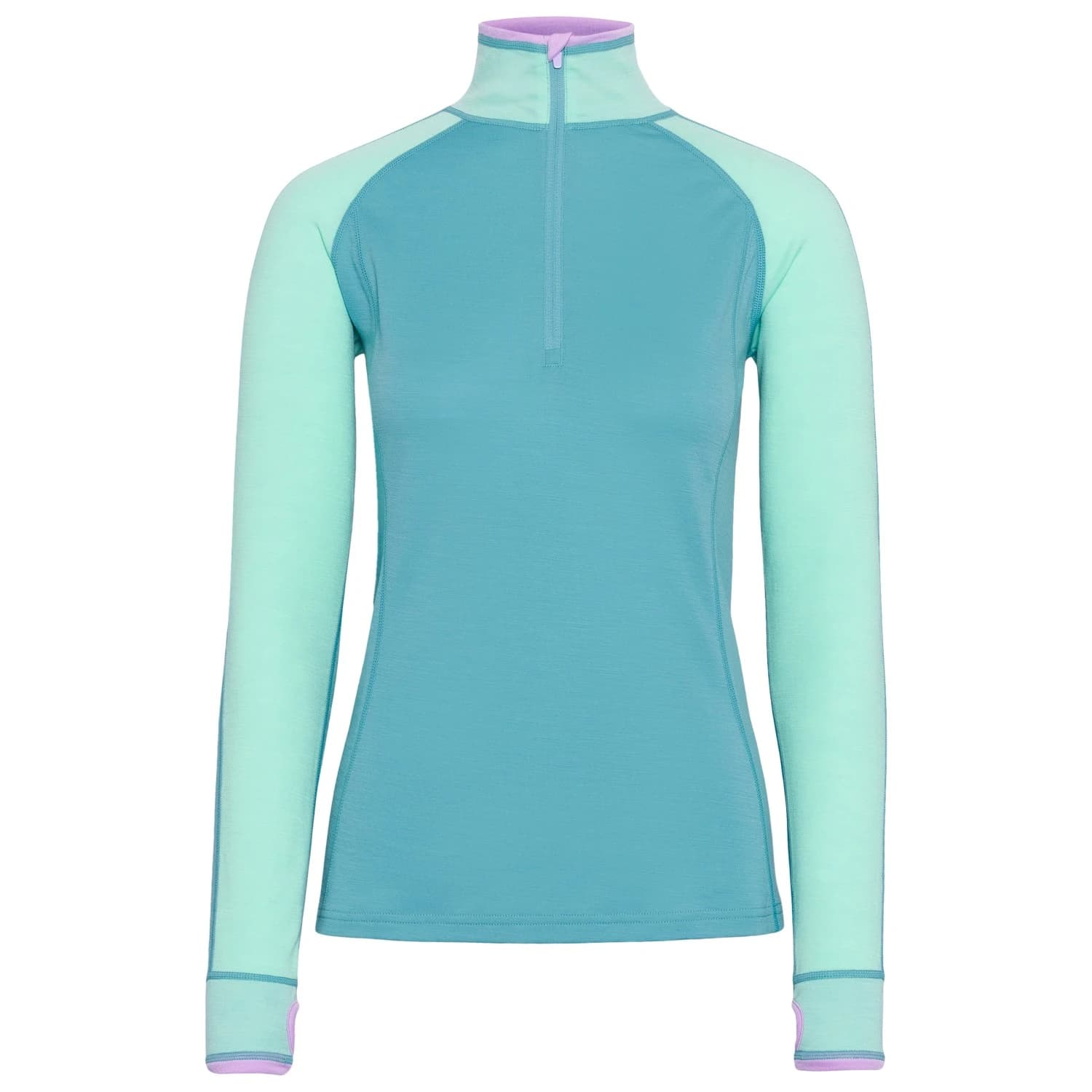 Дамско мериносово термобельо Kari Traa Women's Mila Half Zip Merino base layer - Blue Lagoon