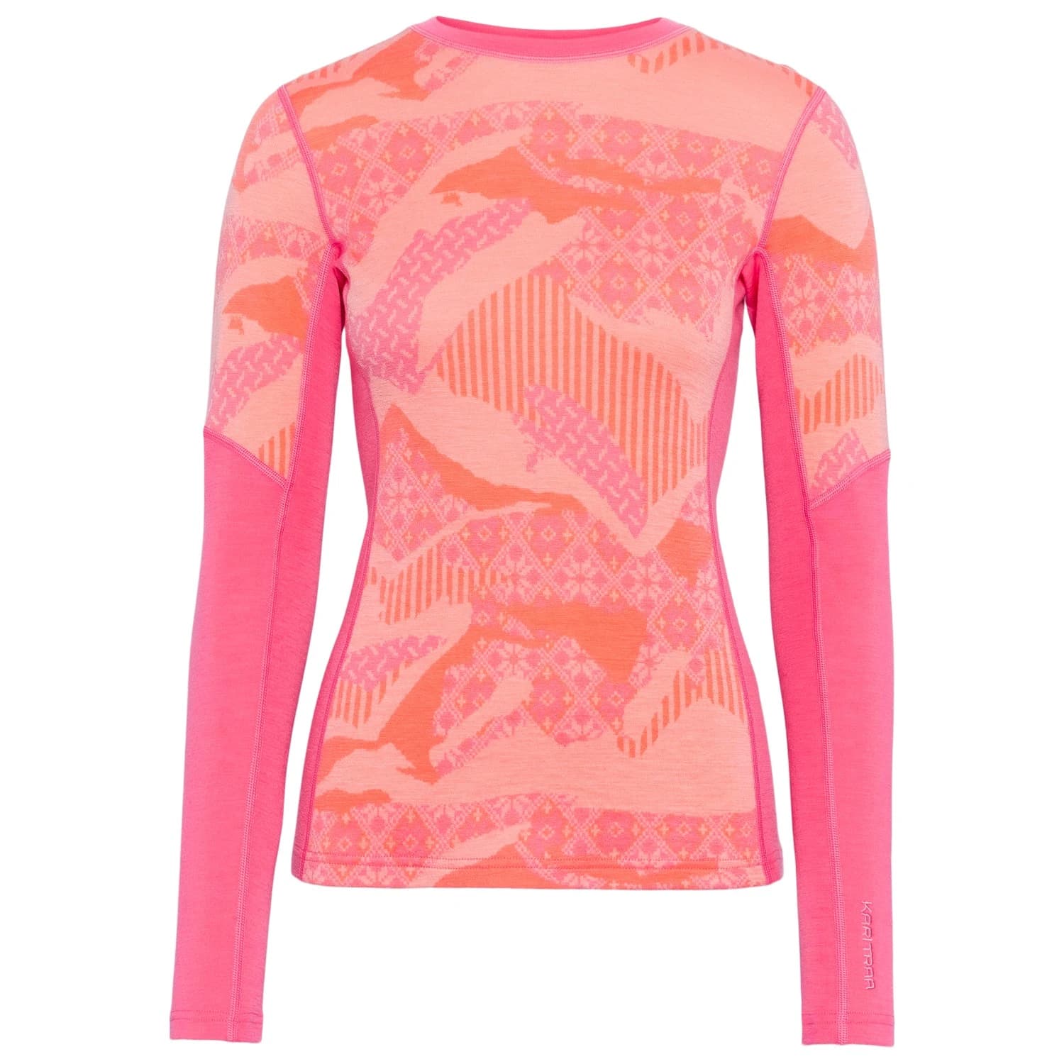 Мериносово термобельо Kari Traa Women's Olea L/S Merino base layer - Bubblegum
