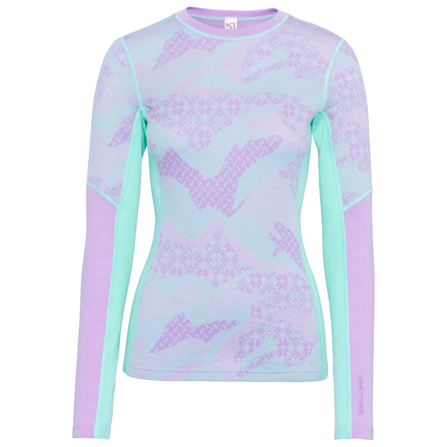 Мериносово термобельо Kari Traa Women's Olea L/S Merino base layer - Jelly Mint