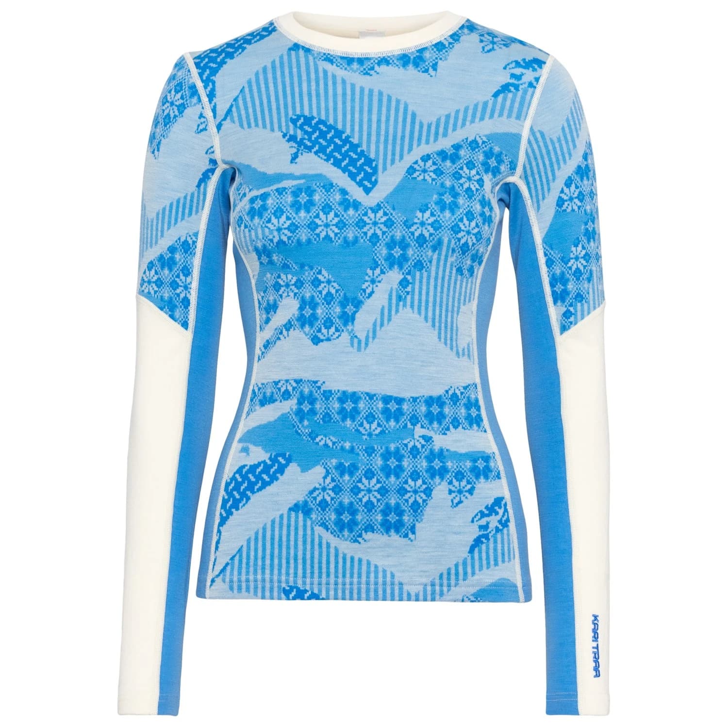 Мериносово термобельо Kari Traa Women's Olea L/S Merino base layer - Ocean