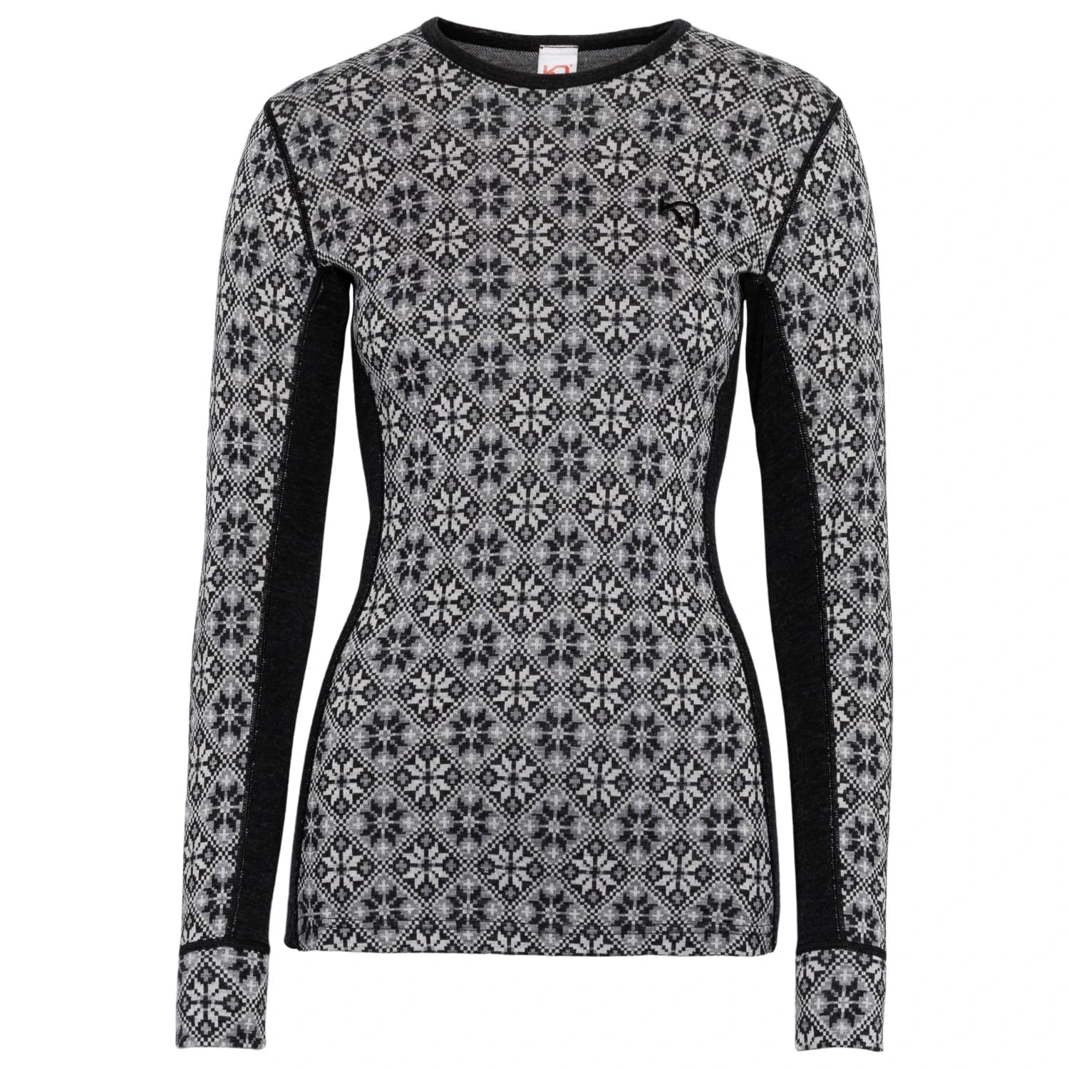 Дамско мериносово термобельо Kari Traa Women's Rose L/S 2.0 Merino base layer - Black