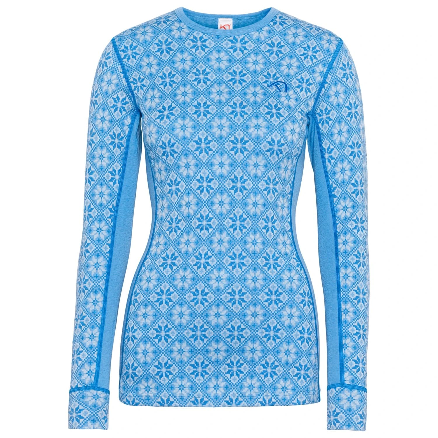 Дамско мериносово термобельо Kari Traa Women's Rose L/S 2.0 Merino base layer - Ocean