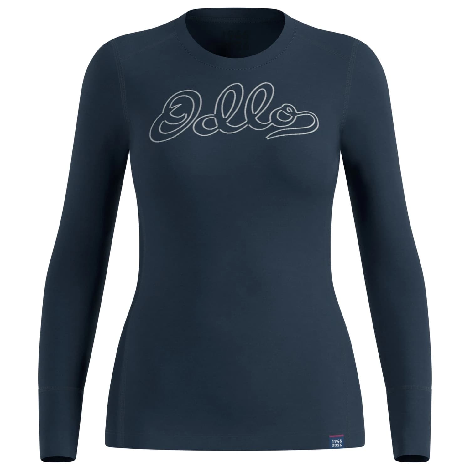 Мериносово термобельо Odlo Women's Merino 200 80 Years Bl Top Crew Neck L/S Merino base layer - Dark Sapphire