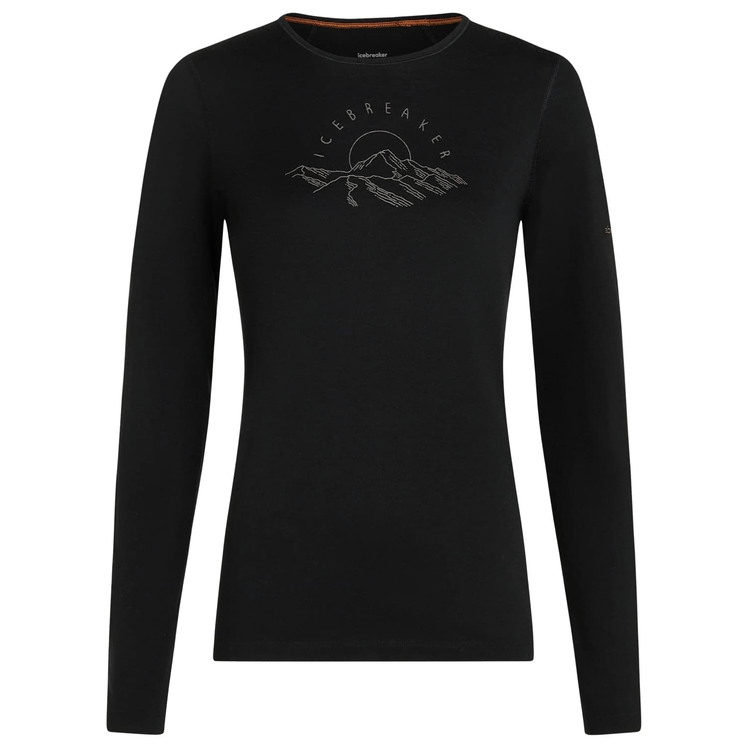 Дамско мериносово термобельо Icebreaker Women's Merino 200 Oasis L/S Crewe Sunrise Summit Merino base layer - Black