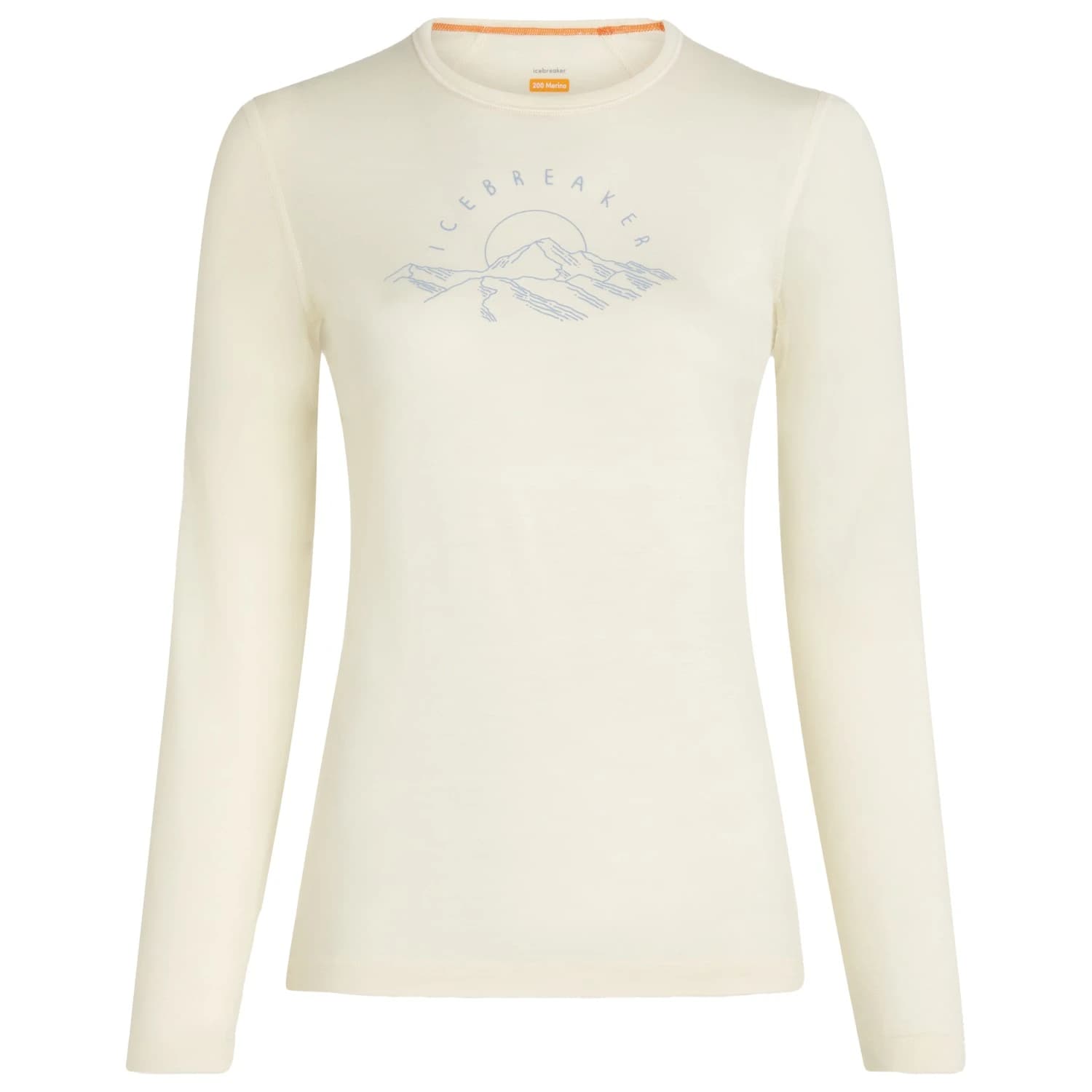 Дамско мериносово термобельо Icebreaker Women's Merino 200 Oasis L/S Crewe Sunrise Summit Merino base layer - Undyed