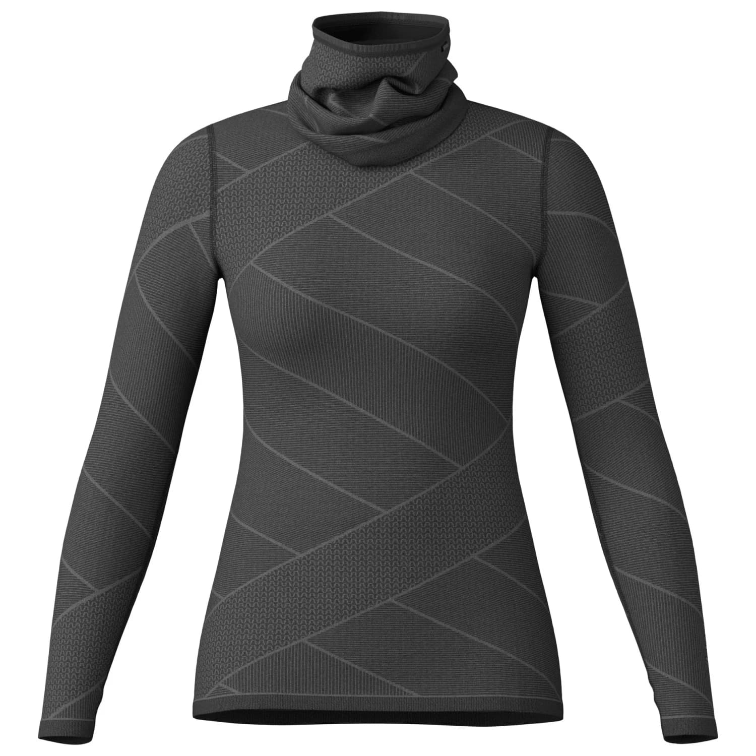 Мериносово термобельо Löffler Women's Shirt L/S Tube Transtex Merino 260 Merino base layer - Grey Melange