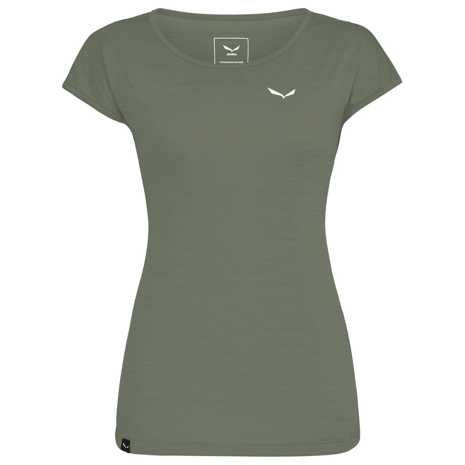 Дамска спортна тениска Salewa Women's Puez Melange Dry S/S Tee T-shirt - Faded Green Melange