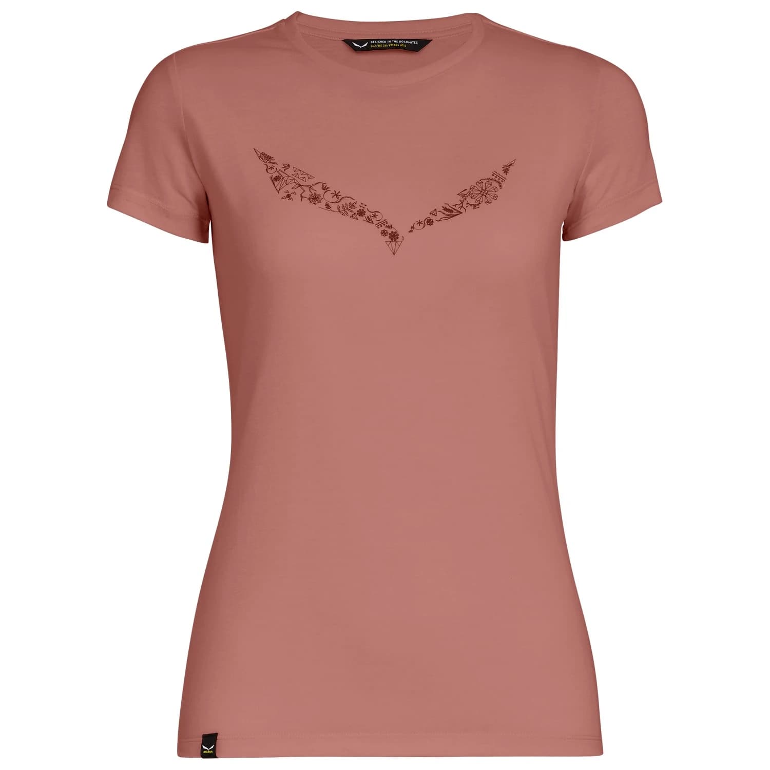 Дамска спортна тениска Salewa Women's Solid Dri-Release S/S Tee T-shirt - Desert Pink