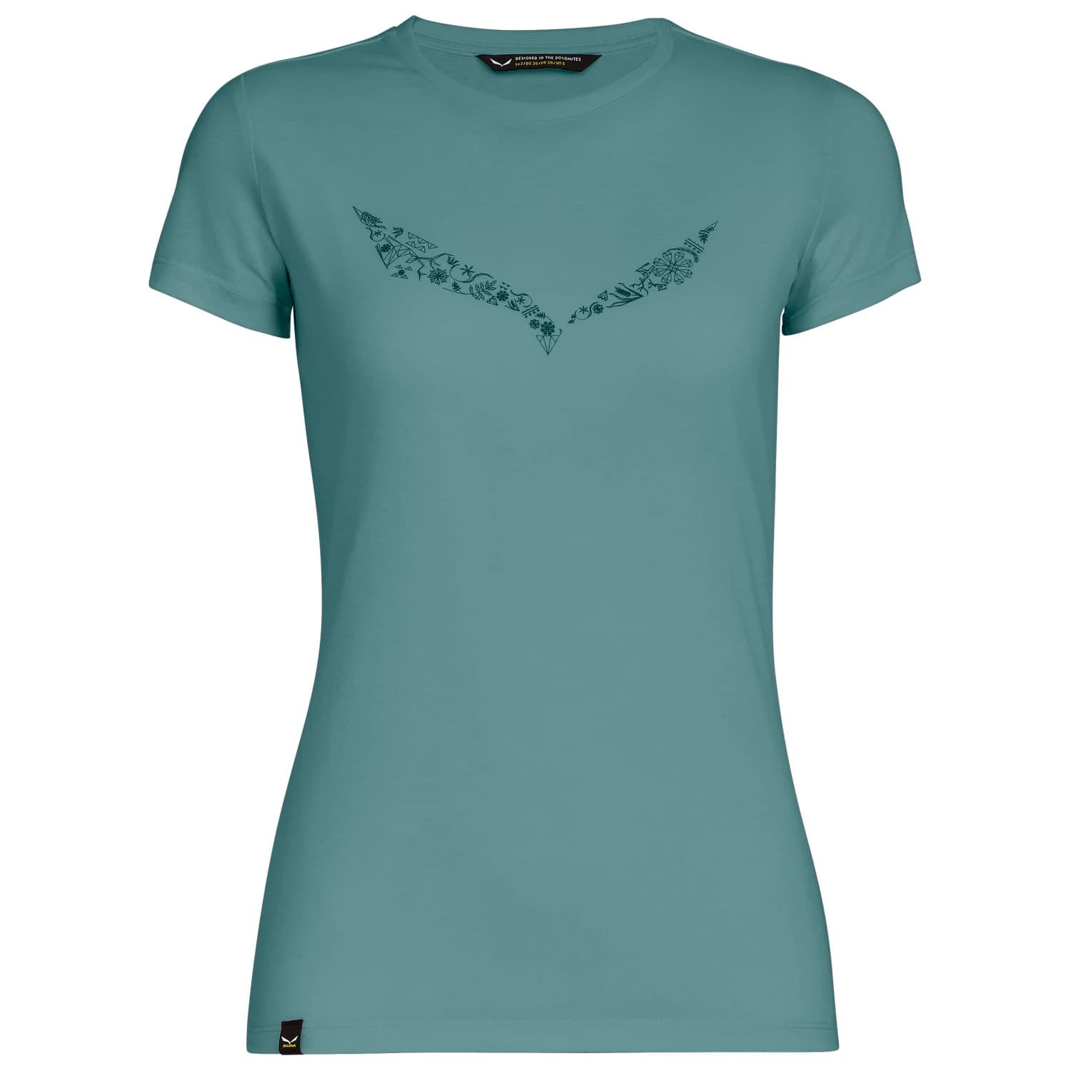 Дамска спортна тениска Salewa Women's Solid Dri-Release S/S Tee T-shirt - Willow