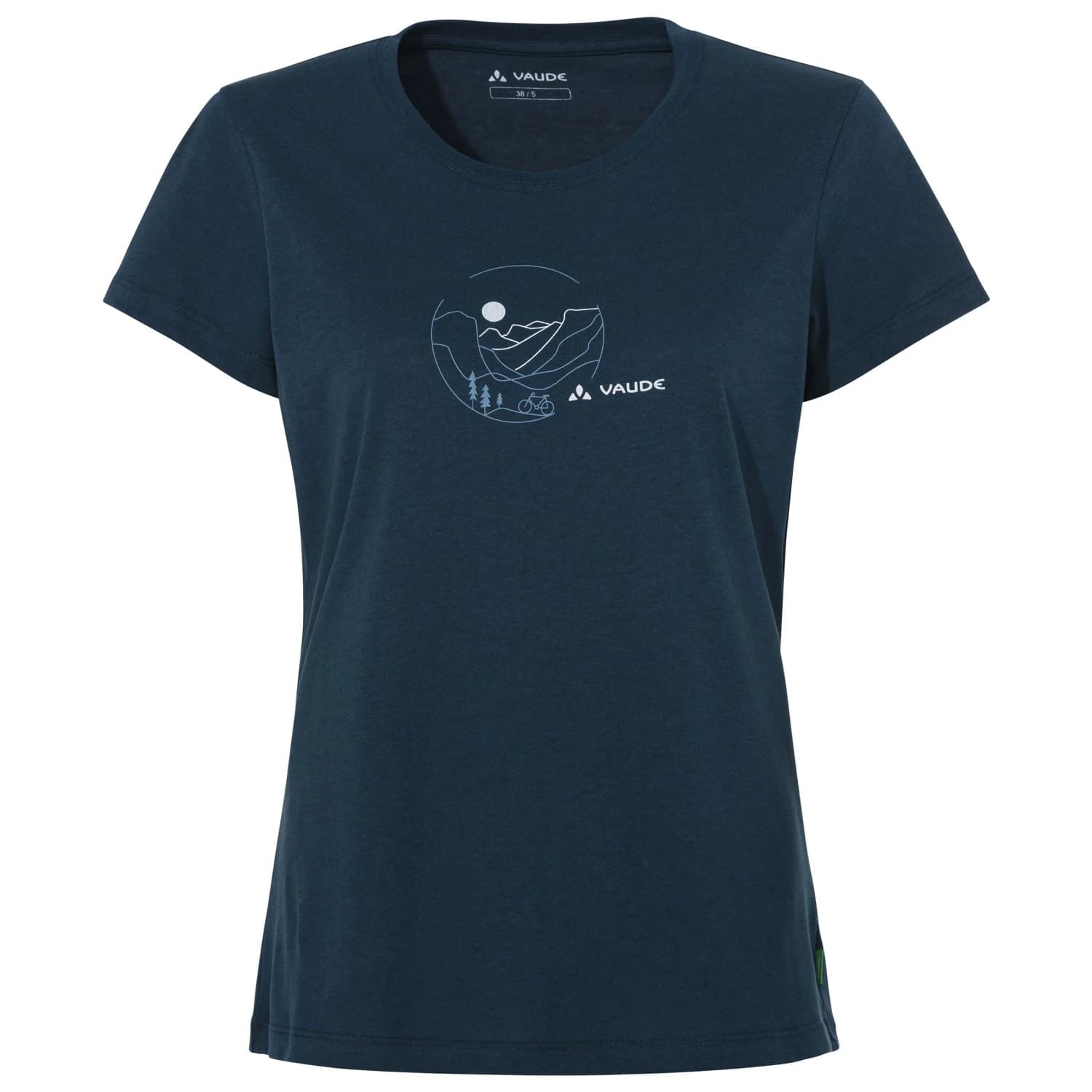 Дамска фланелка с къс ръкав за колоездене Vaude Women's Cyclist V T-shirt - Dark Sea / Blue
