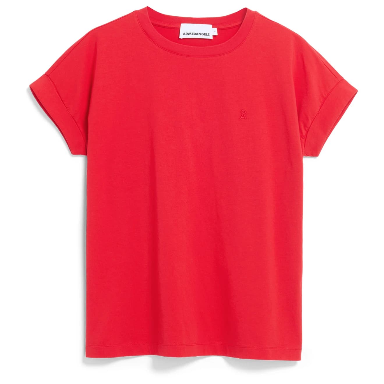 Дамска тениска ARMEDANGELS Women's Idaa Logo T-shirt - Mars Red