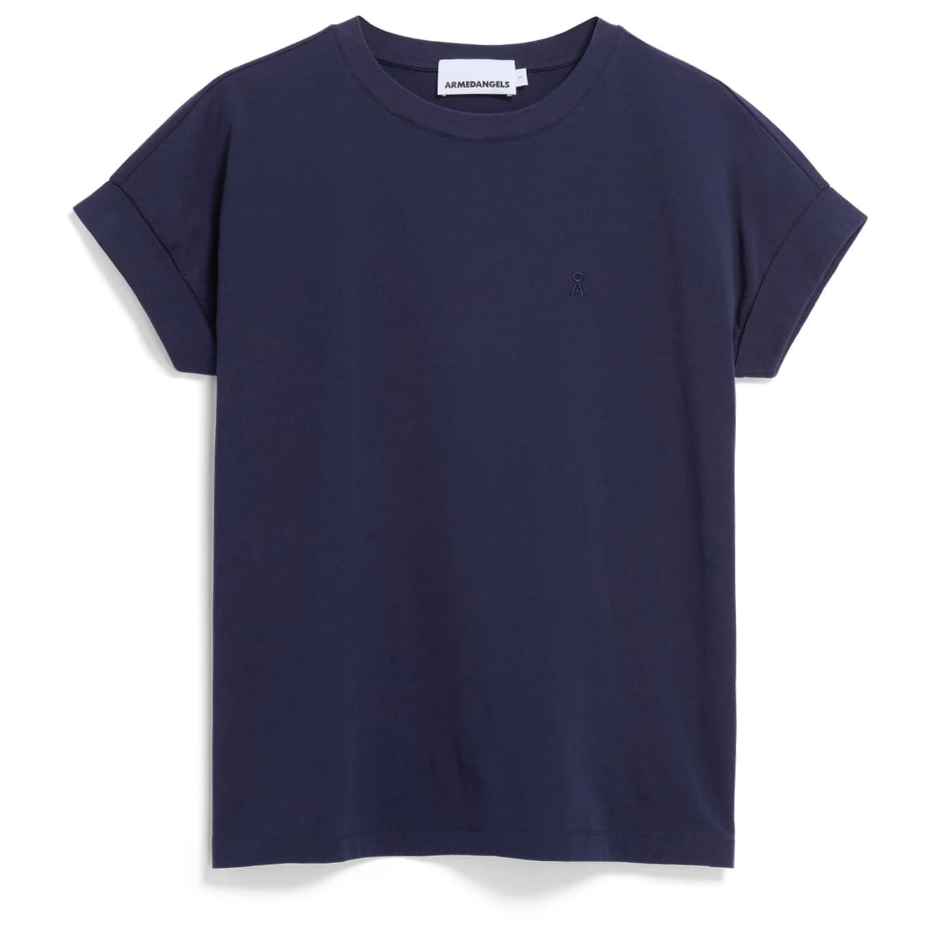 Дамска тениска ARMEDANGELS Women's Idaa Logo T-shirt - Tinted Navy