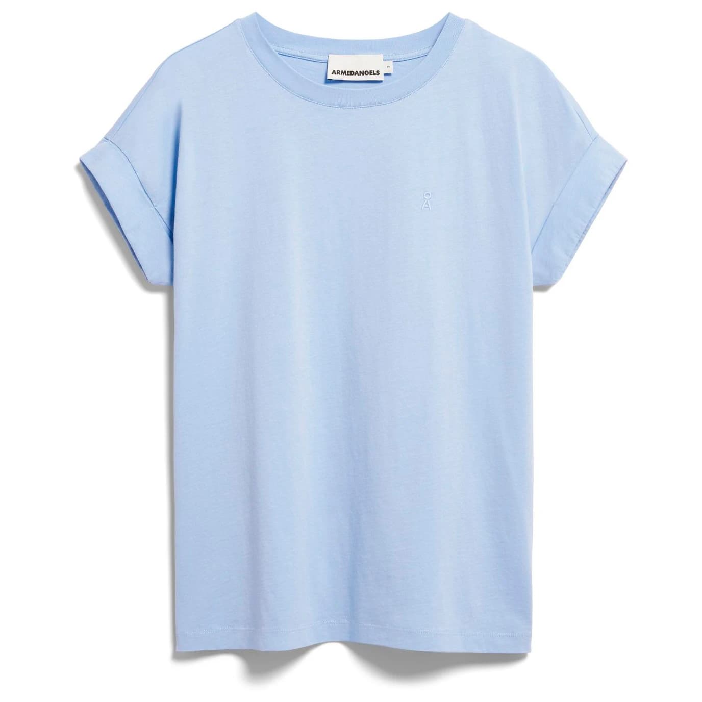 Дамска тениска ARMEDANGELS Women's Idaa Logo T-shirt - Soft Blue