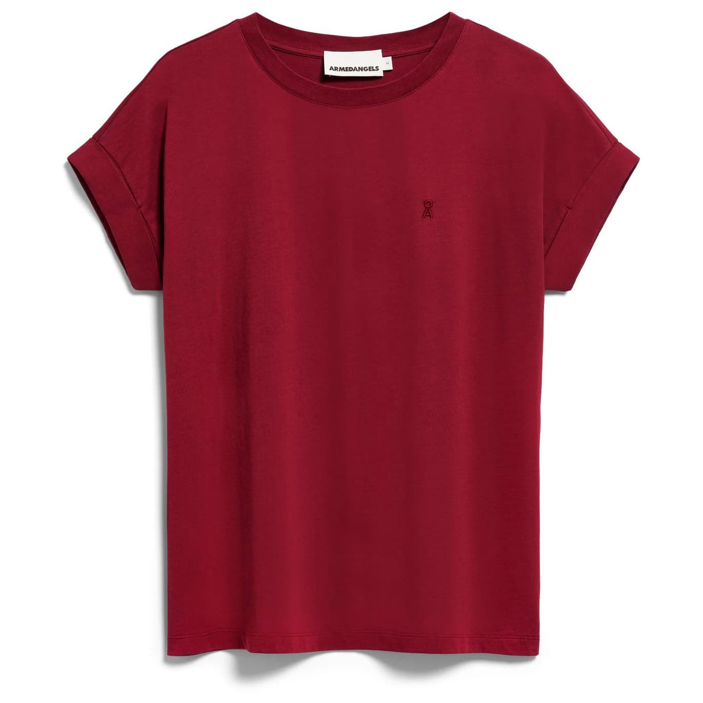 Дамска тениска ARMEDANGELS Women's Idaa Logo T-shirt - Velvet Red