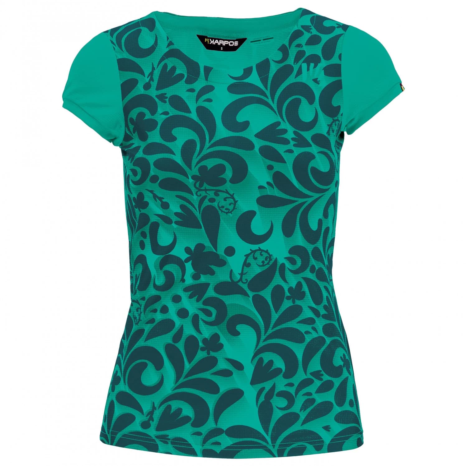 Дамска тениска Karpos Women's Loma Print Jersey Running shirt - Pool Green / Reflecting Pond