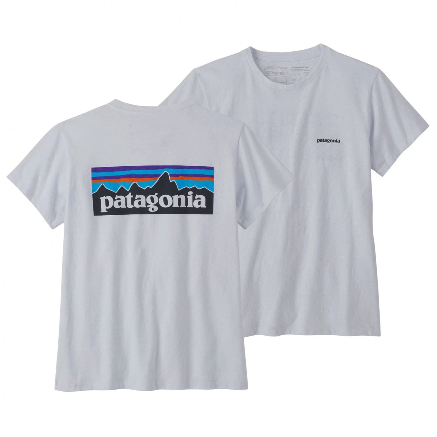 Дамска тениска Patagonia Women's P-6 Logo Responsibili-Tee T-shirt - White