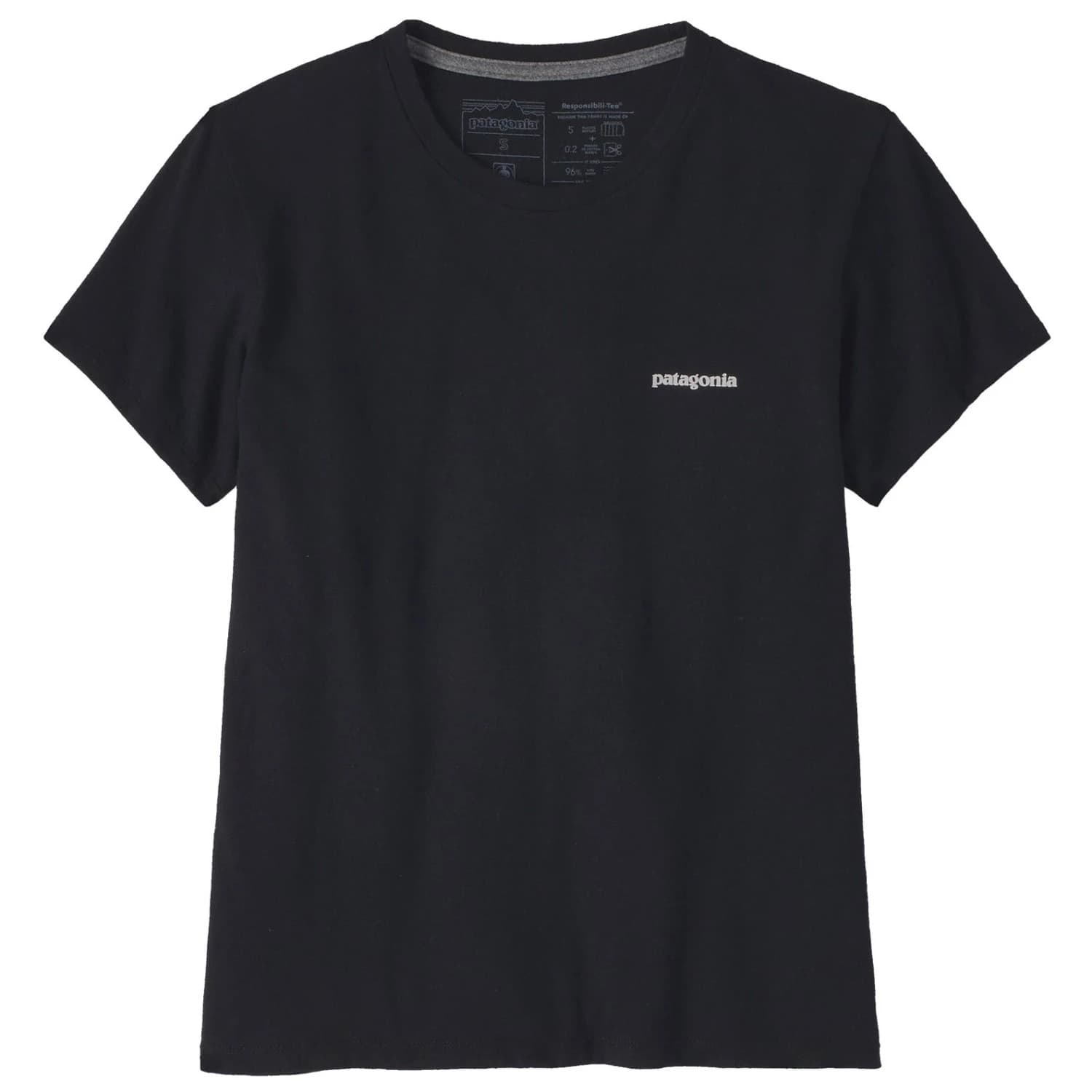 Дамска тениска Patagonia Women's P-6 Logo Responsibili-Tee T-shirt - Black