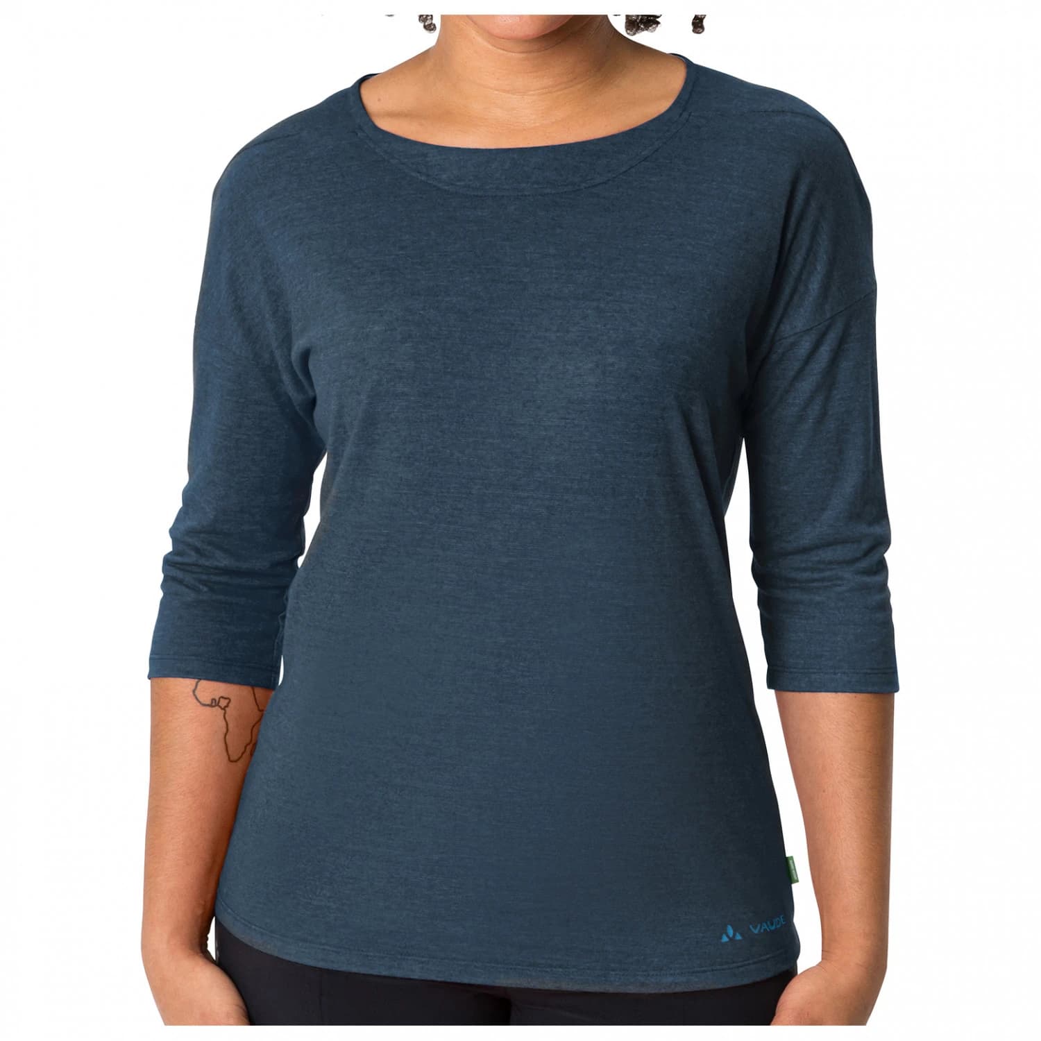 Дамска блуза с дълъг ръкав Vaude Women's Neyland 3/4 Longsleeve - Dark Sea