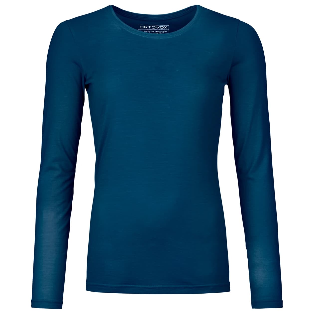 Дамска мериносова блуза Ortovox Women's 150 Cool Clean L/S Merino shirt - Deep Ocean