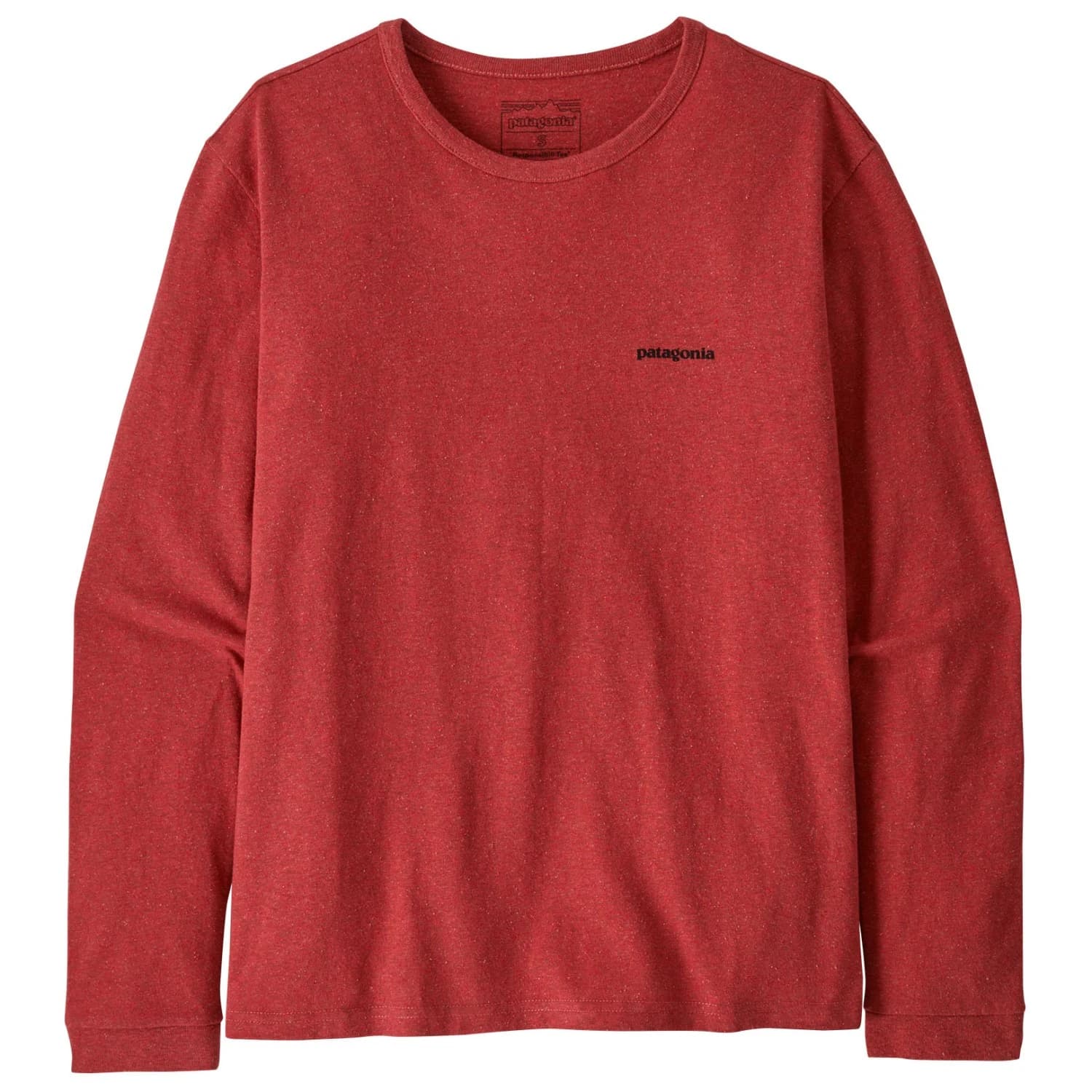 Дамска блуза с дълъг ръкав Patagonia Women's L/S P-6 Logo Responsibili-Tee Longsleeve - Potters Red