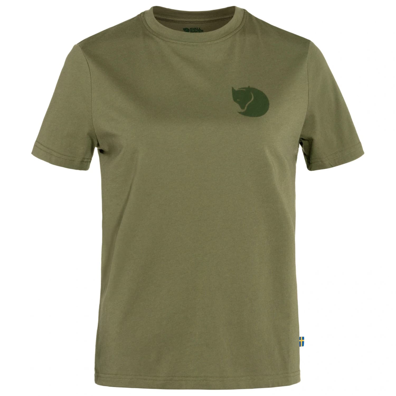 Дамска тениска Fjällräven Women's Fox Boxy Logo Tee T-shirt - Green