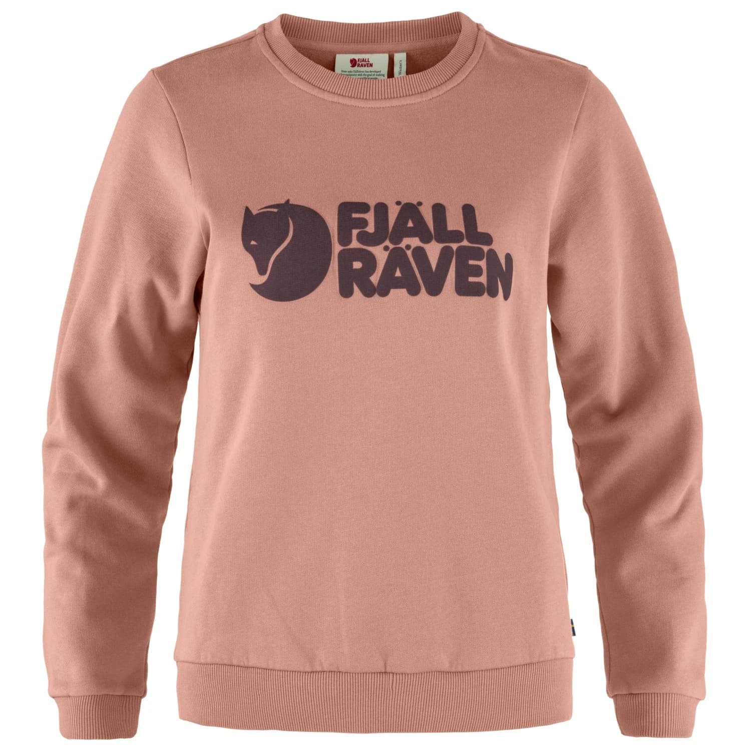 Дамски пуловер Fjällräven Women's Fjällräven Logo Sweater Jumper - Dusty Rose / Port