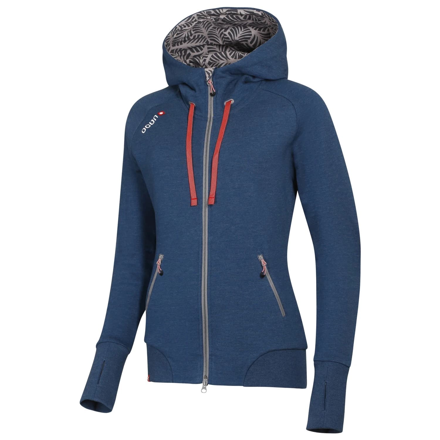 Дамски суичър Ocun Women's Hoodie Zipper Hoodie - Blue Opal / SilverScone